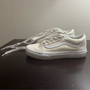 Vans white glitter Lace-Up Sneakers